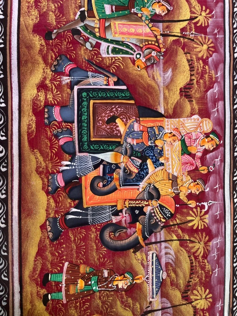 Traditional Indian Royal Procession Wall Art - Multicolor